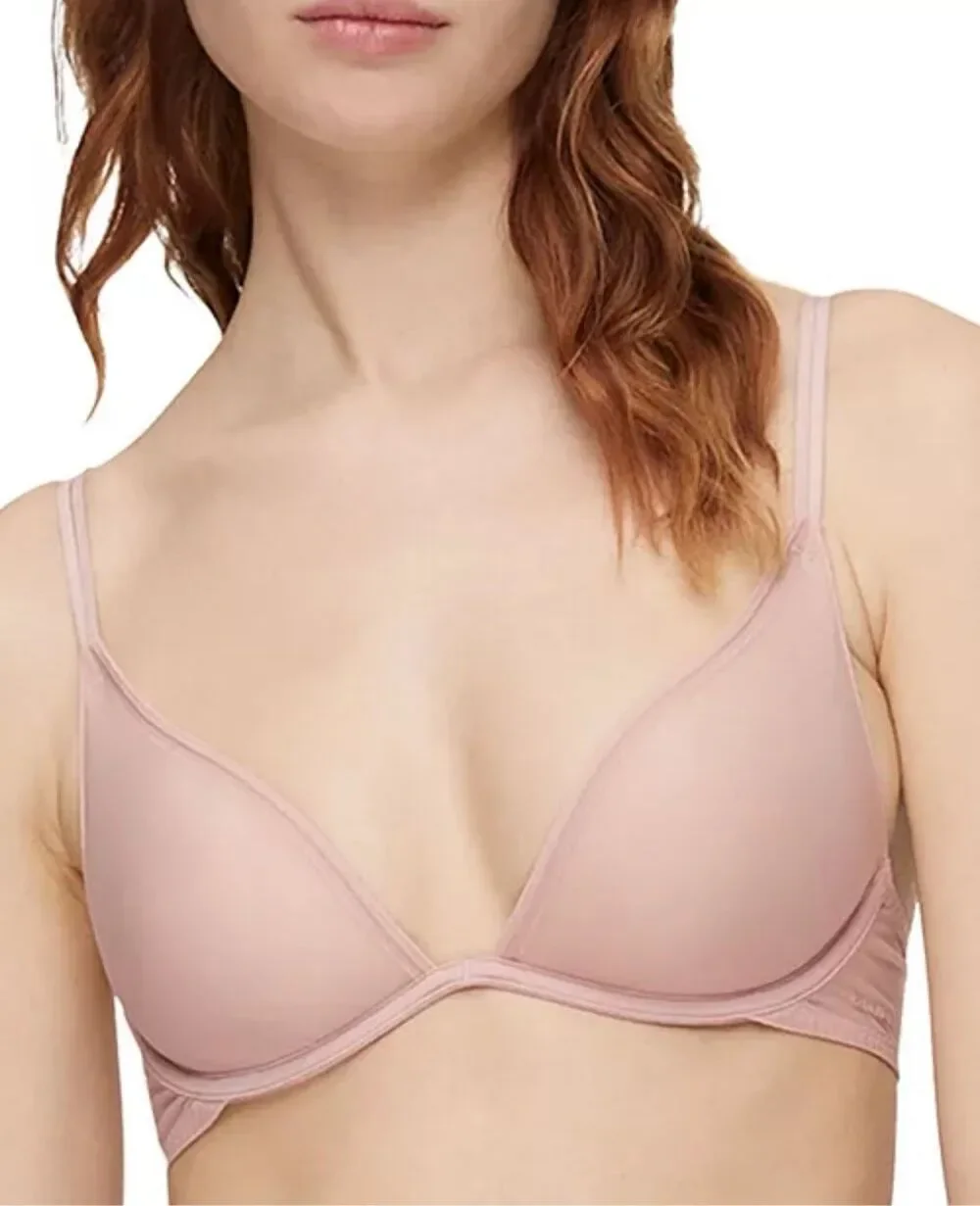 Calvin Klein Sheer Marquisette Unlined Plunge Bra Subdued 36A